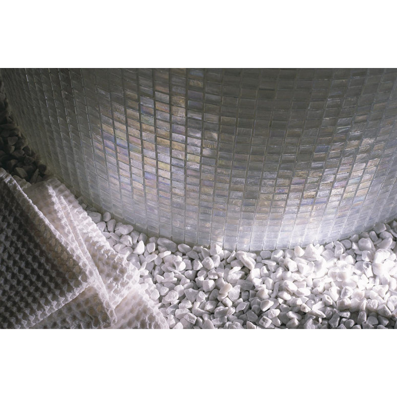 5/8" x 5/8" Glimmer Glass Mosaic, Light