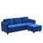 67" Velvet Upholstered Sofa L-Shaped Sofa Modular Sofa With Storage Reversible Ottoman-915008171