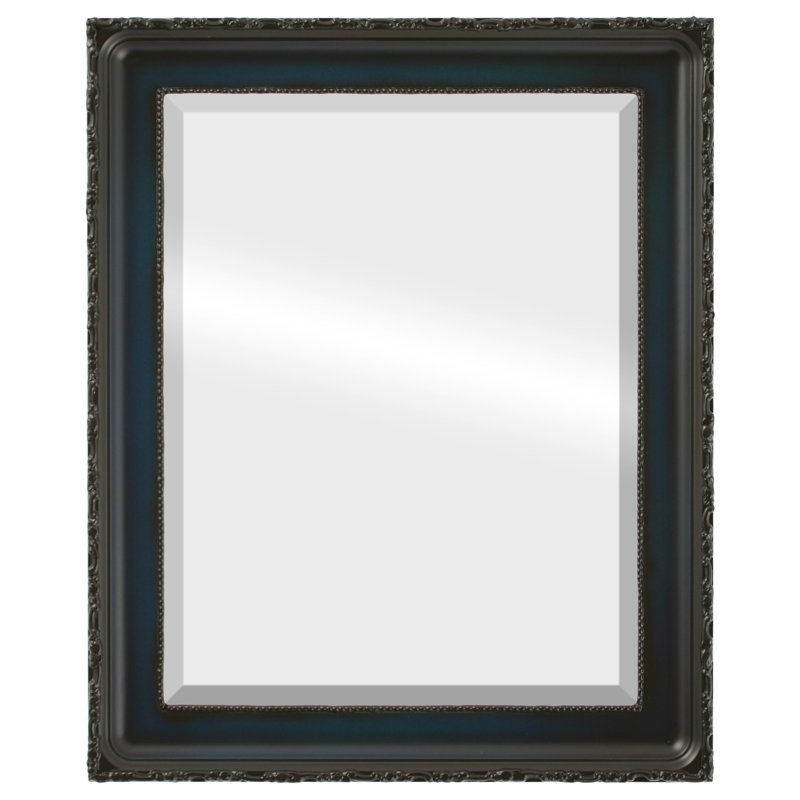 Miroir décoratif biseauté Reposa, H 18,63 po x l 14,63 po, Bleu royal