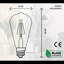 6 Packs Light Bulb E27 Screw LED Edison Bulb ST64,4W Equivalent to 40 Watt, Vintage Amber Glass Lamp,2700K Warm White, Dimmable, Filament Lamp for Pendant, Café, Bar, Home Décor