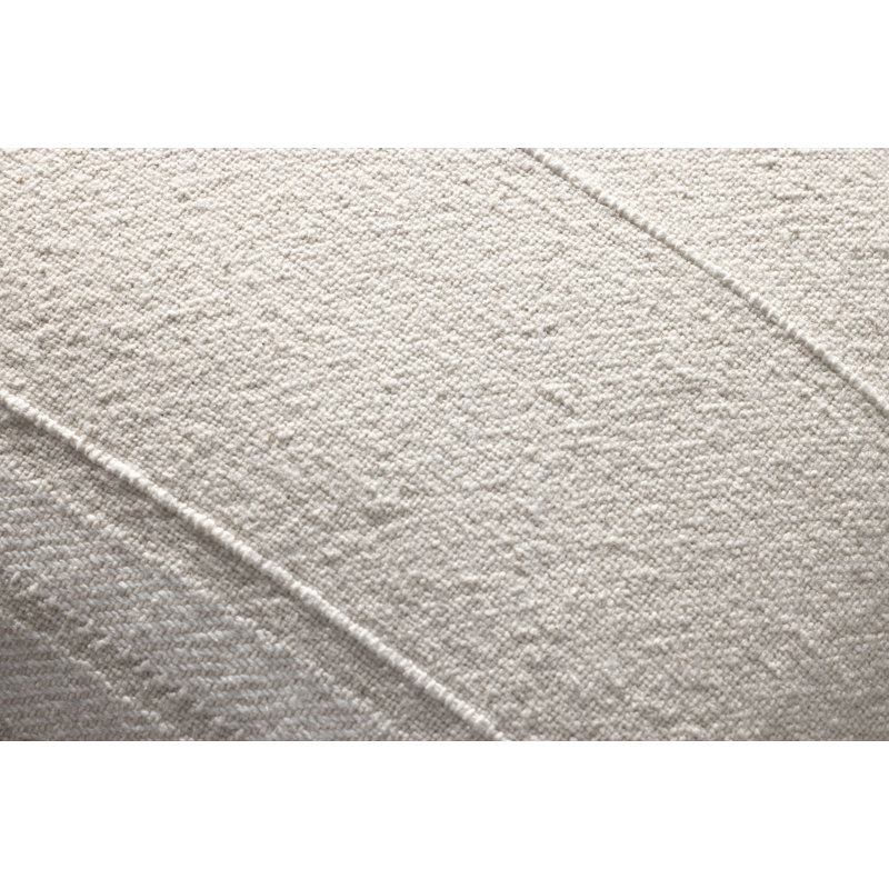 Coussin décoratif Magnolia Home par Joanna Gaines x Loloi Selena, Ivoire ivoire, Carré 18 po, Polyester