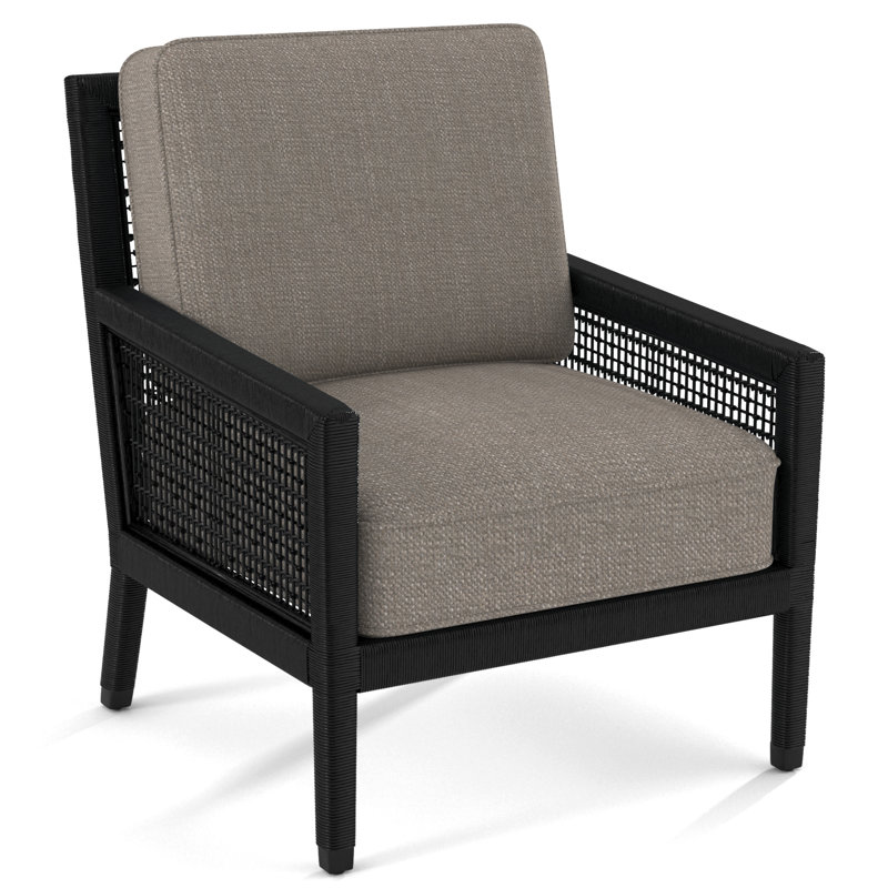 Harper 28" Wide Armchair, Black, Stone Crypton Performance; 0884-83