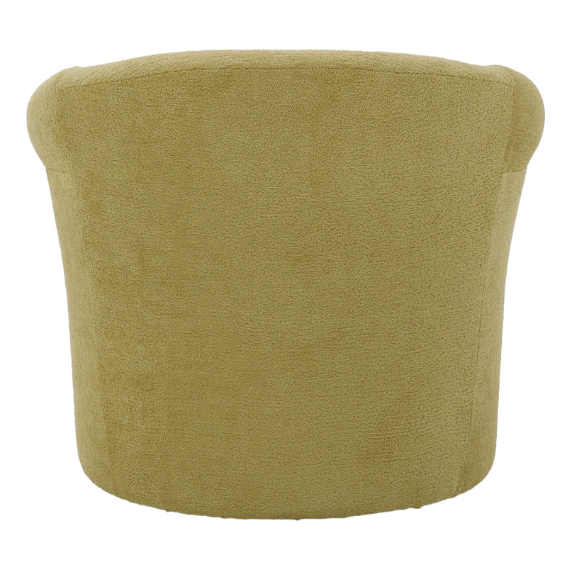 Fauteuil demi-tonneau pivotant l 3,5 po Buril, Yellow Polyester Blend