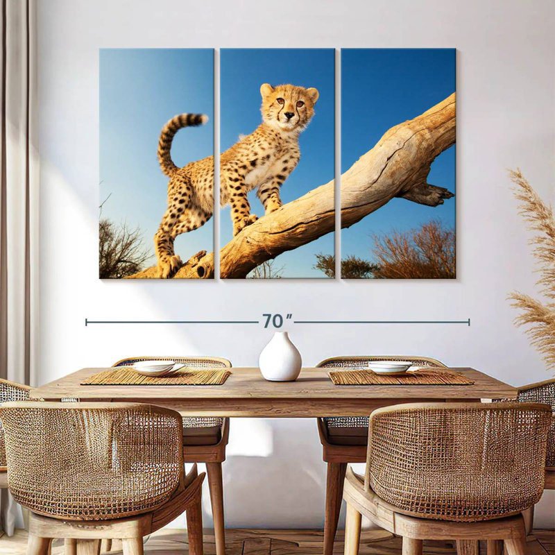 Brampt Cheetah Cub, 42" H x 65" W
