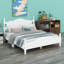 Structure de lit plateforme en bois, lit plateforme de style rétro avec support en lattes de bois
