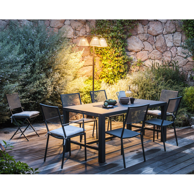 Conrad Outdoor Lounge Chair, Graphite