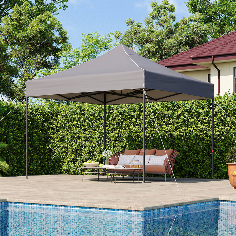 Canopy Tent, Heavy Duty Pop up Canopy, Grey, 3m x 3m