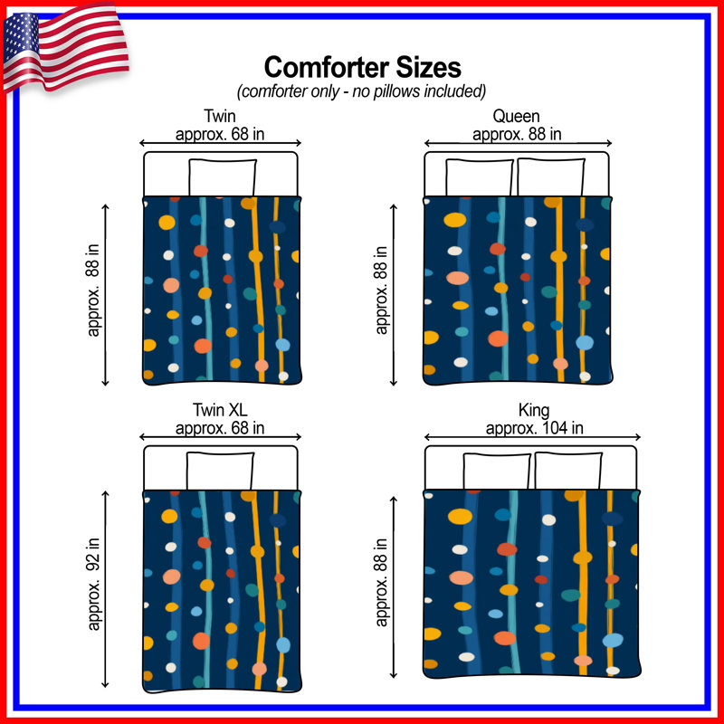 Polka Dots Bedding Pattern Comforter Modern, Twin