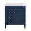 Meuble-lavabo de 30 po avec lavabo supérieur, meuble-lavabo moderne avec 2 tiroirs et tiroir escamotable, meuble-lavabo simple-1798710741