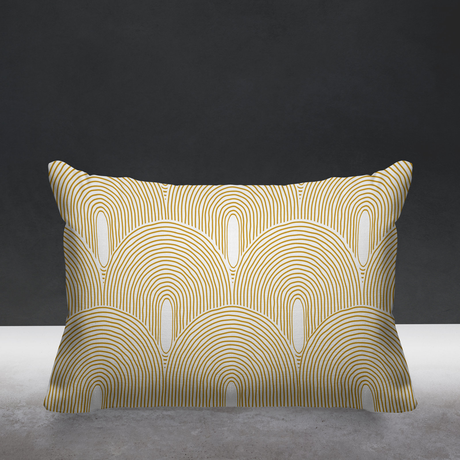 Limpo Starburst Indoor/Outdoor Throw Pillow, Yellow, 14"H x 20"W, Rectangular