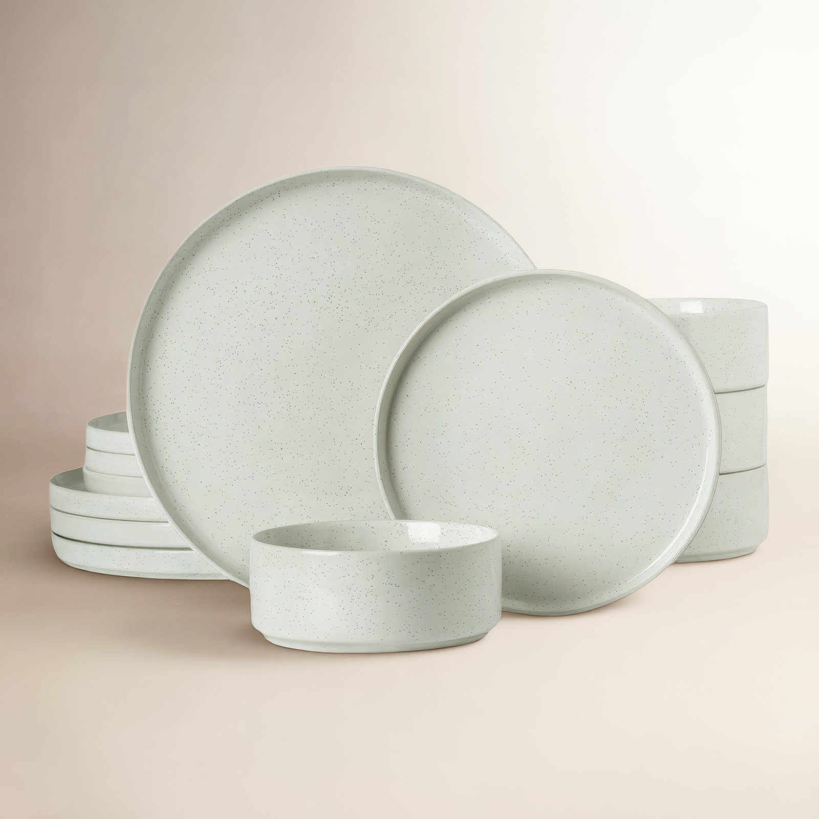 Stoneware Dinnerware Set - Service for 4, White