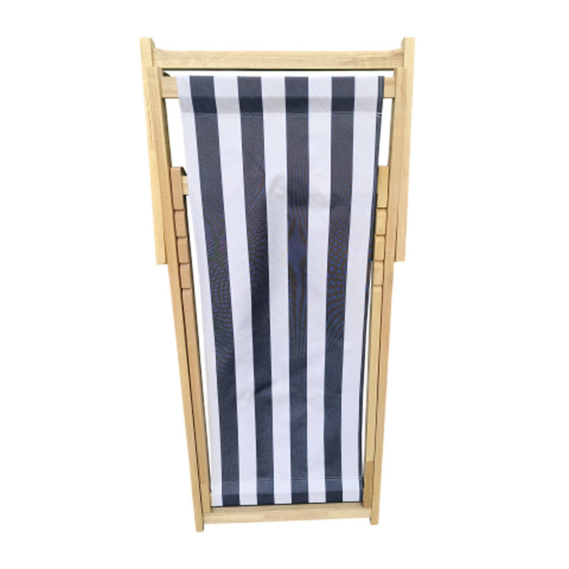 Chaise longue pliante en bois de peuplier, rayures bleu foncé - Chaise d'extérieur pour jardin et piscine, largeur 61,2 cm, poids du colis 64 cm, poids 3,4 kg, charge maximale 100 kg, hauteur 88,4 cm, capacité
