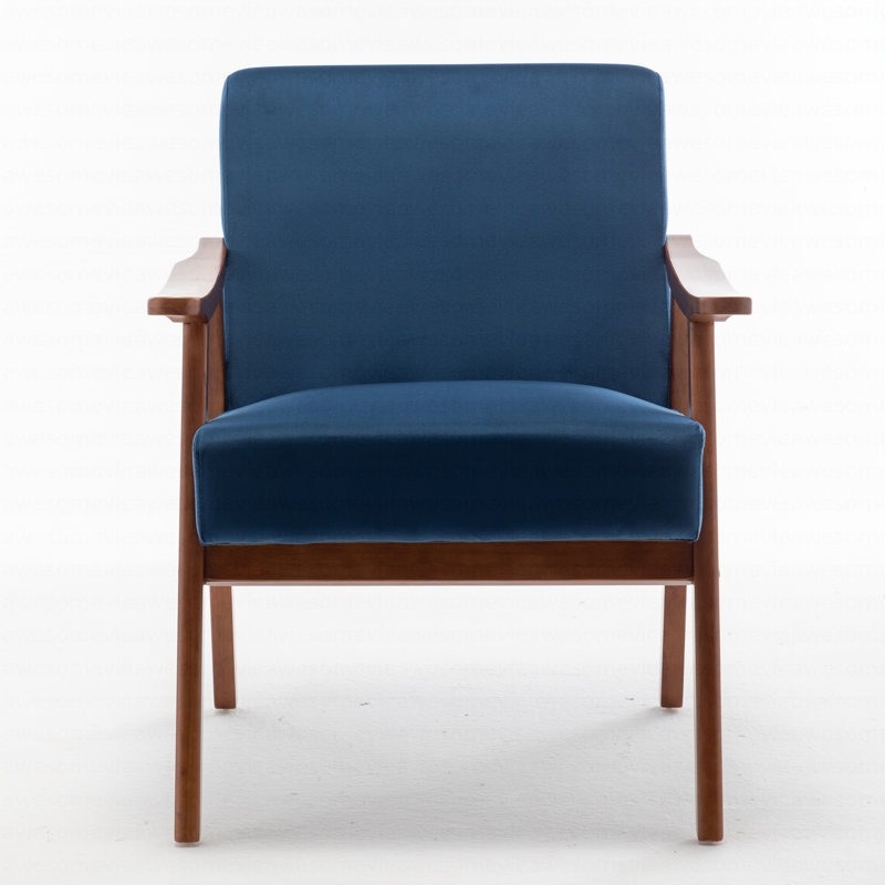Jamesina 26.37" W Armchair, Blue Velvet
