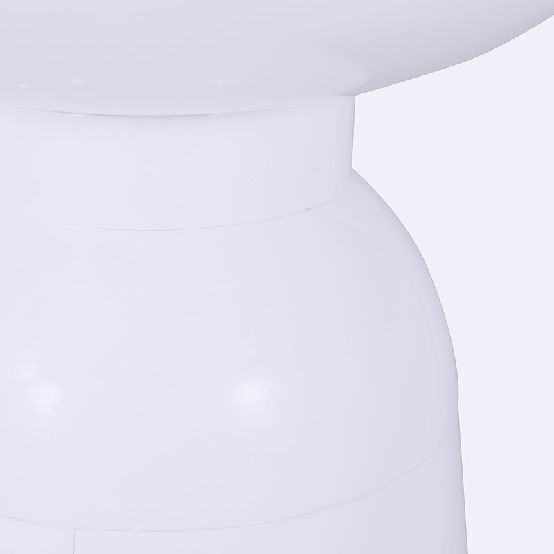 Table d'appoint d'extérieur en métal, Blanc
