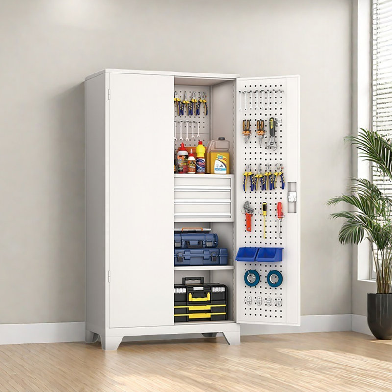 Garage Storage Locker Parking Lockers, White