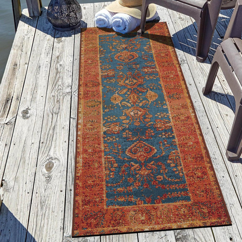 Tapis d'extérieur traditionnel, Tapis de couloir 2 pi 7 po x 12 pi