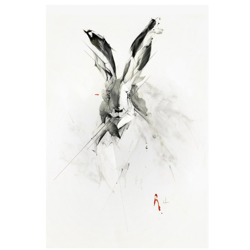 Mr. Rabbit by Alexis Marcou - Print on Canvas, 66.04 cm H x 45.72 cm W x 1.91 cm D, Wrapped Canvas