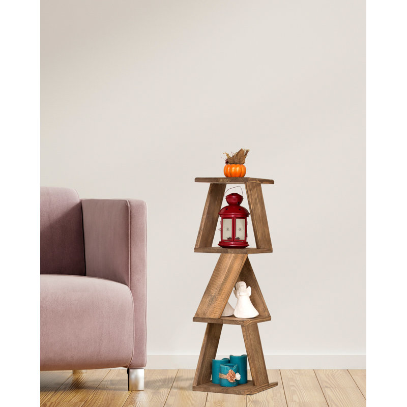 Bibliothèque en bois massif H 31,5 "x l 8,66" Breazeale