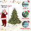 Arbre de Noël pleine forme avec lumières UL - branches mixtes en PE / PVC, pointes, base large pour les espaces spacieux, structure à charnières, support en métal stable-383892233-383892227