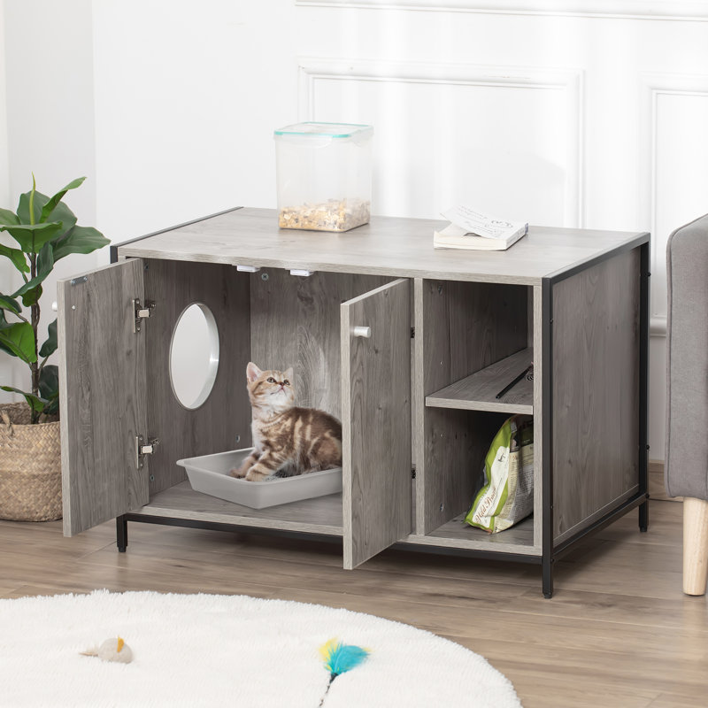 Enclos pour litière pour animaux Anemarie, Gris