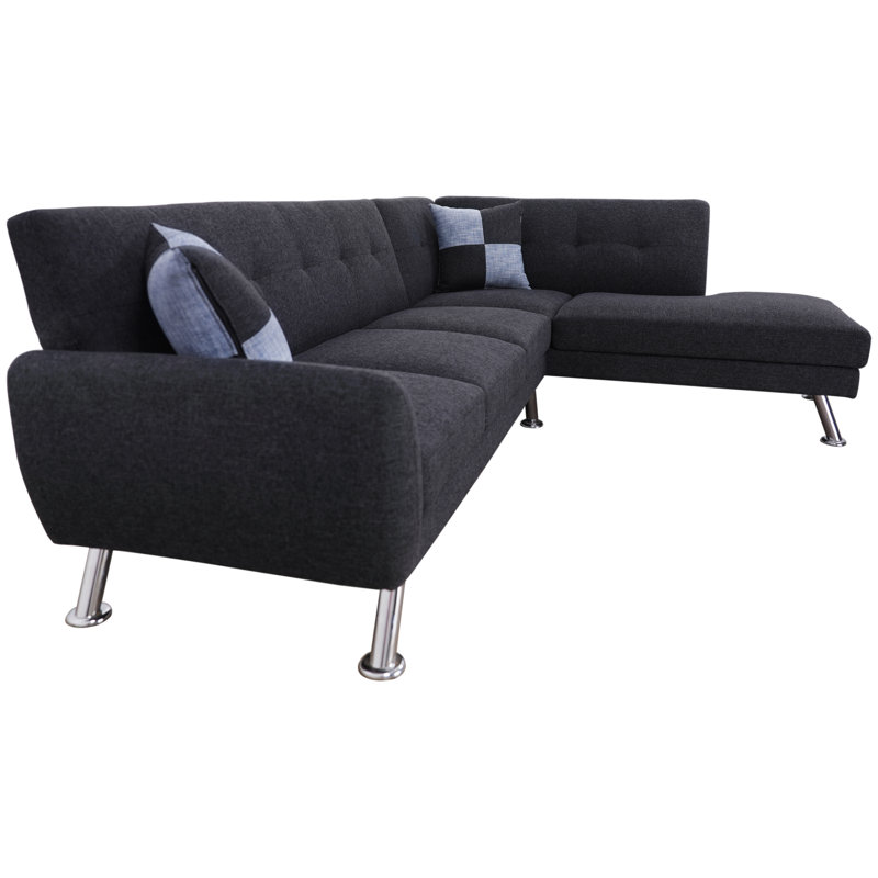 Canapé et chaise longue avec repose-pieds de gauche 104 po Faline, Accoudoir à droite (vu de face)