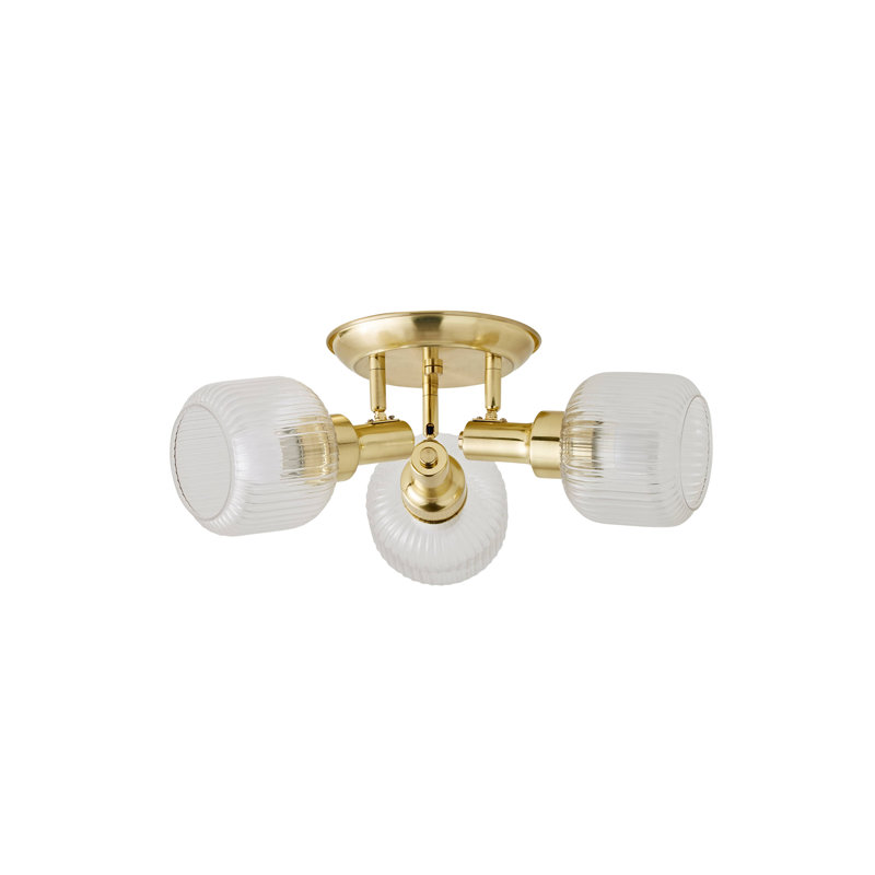 Allea Glass Spotlight, Antique Brass, Gold