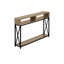 Console taupe étroite pour la maison - structure en métal noir, base de table polyvalente polyvalente, attrayante-1024653329