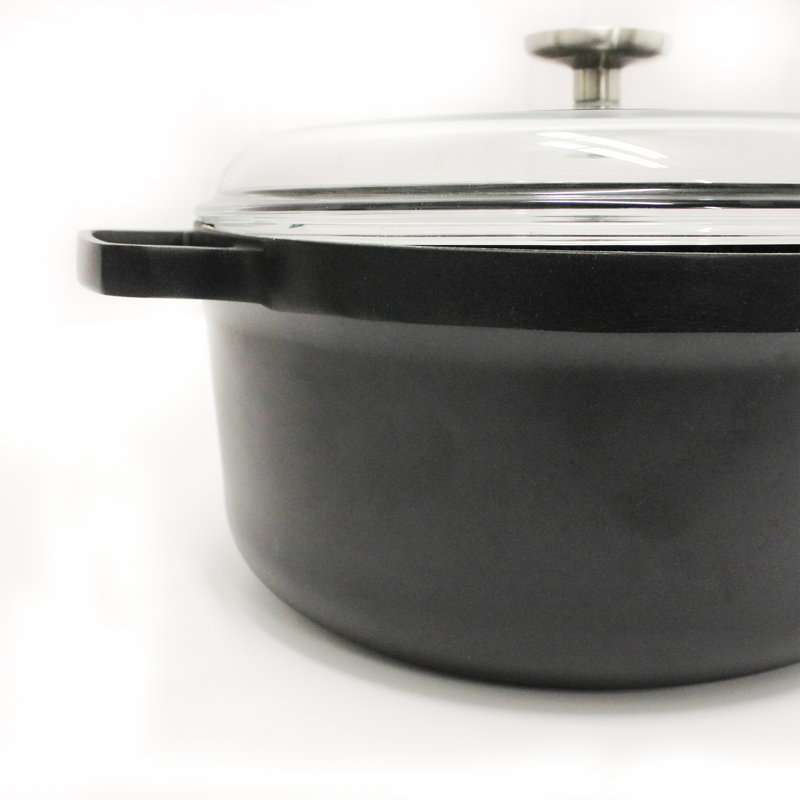 BergHOFF GEM 5Pc Non-Stick Cast Aluminum Cookware Set with Grill Pan, Saute Pan, and Stockpot
