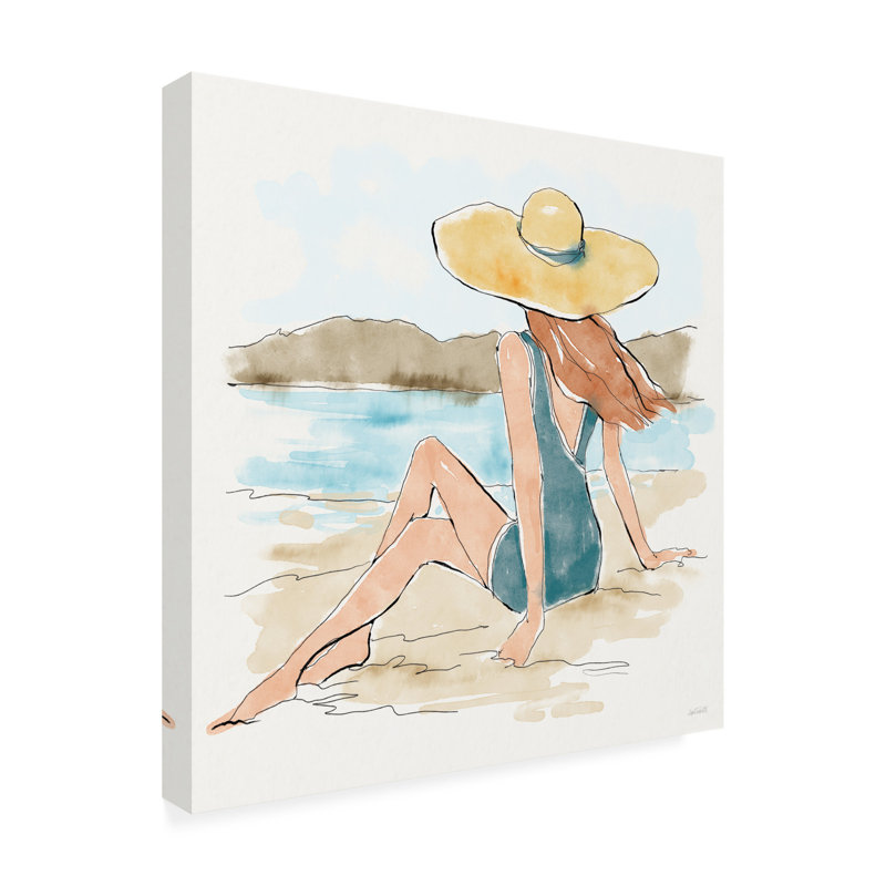 Œuvre d'art sur toile Bacheline Beauties II, Bleu, H 35 po x l 35 po