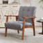 Modern Upholstered Living Room Set With Wooden Armrests & Convertible Backrest-1652650483-1652650484