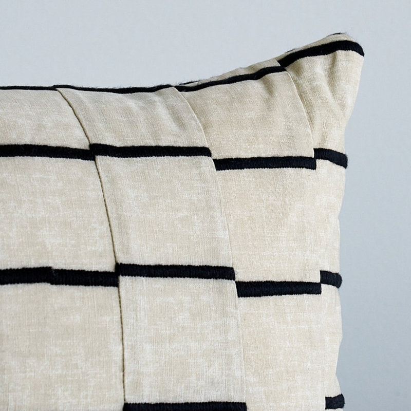 Schumacher x David Kaihoi Lines Pillow, 14" x 22"