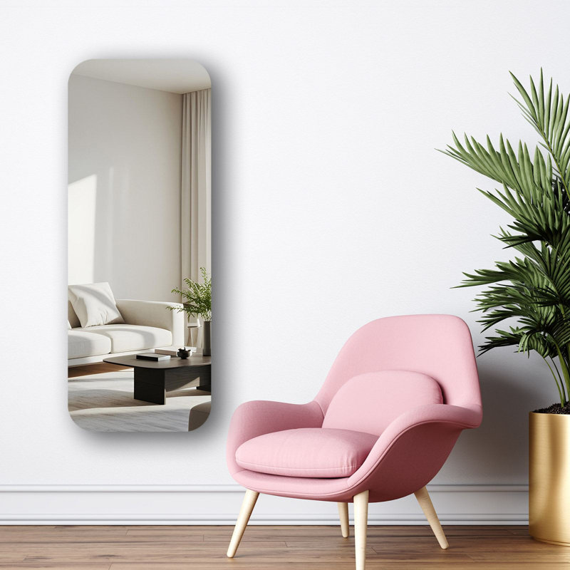 Modern Novelty Wall Mirror, 20 x 53.1 inches | 4 mm Thick Glass with Black EVA Backing (0.8 inches) | Stylish and Functional Home Décor for Living Room, Bedroom, or Entryway | Sleek Design for Contemporary Spaces