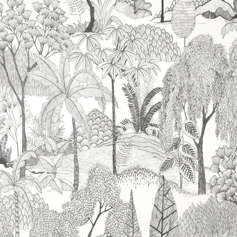 Papier peint Lilou, Noir