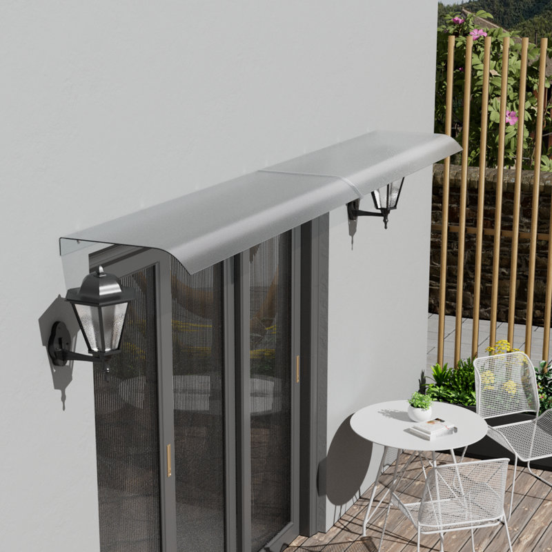 Breeins 200cm W x 33cm D Plastic Cover Retractable Door / Window Awning