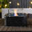 Tabletop Fire Pit With Glass Wind Guard