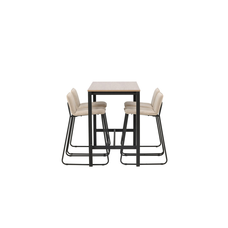 Akeda 4 - Person Dining Set, Beige, Beige