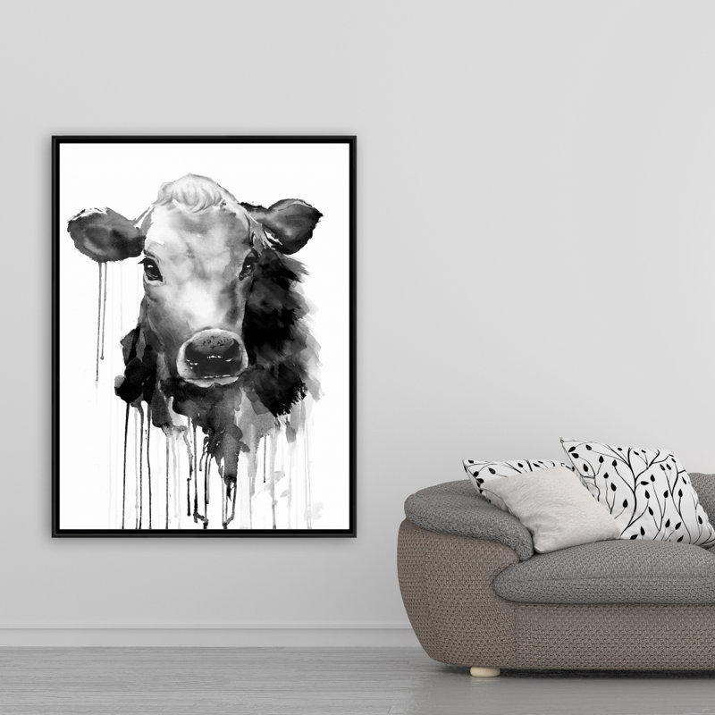 Jersey Cow Print On Canvas