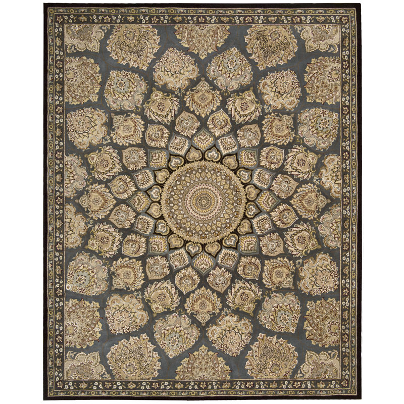 Deguzman Damask Indoor Rug, Rectangle 7'9" x 9'9"