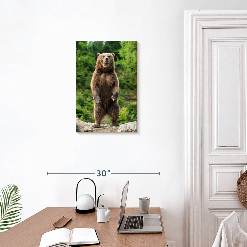 Ours grizzly debout, H 24 po x l 16 po