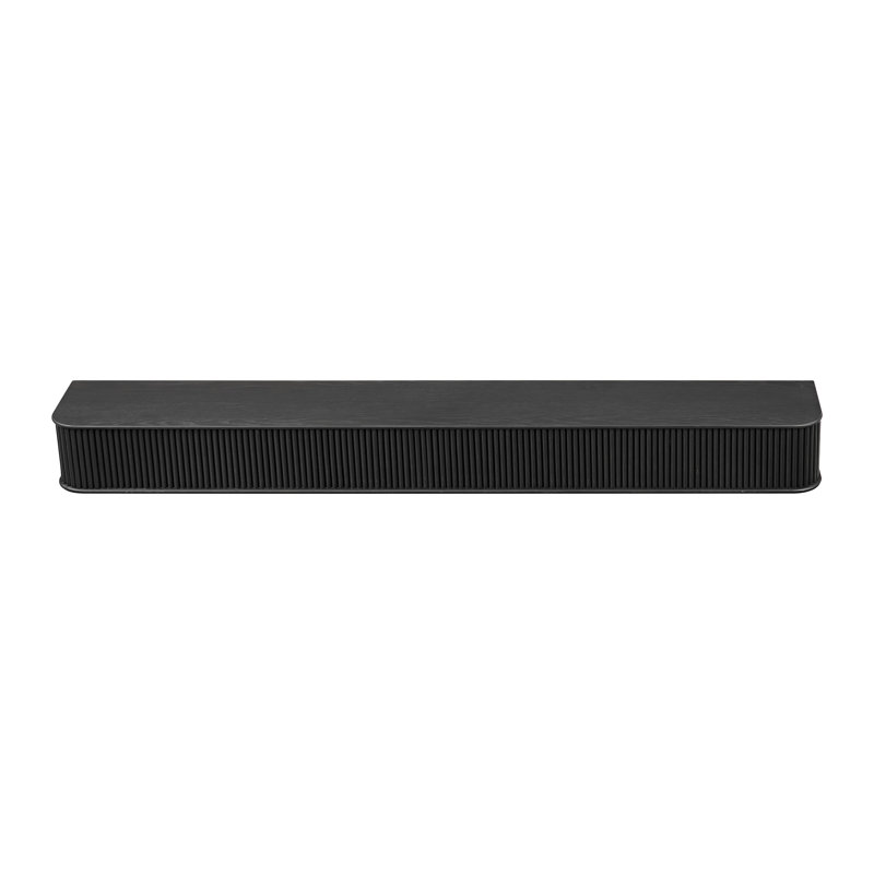 Modern Ember Alfama Fireplace 72 Wood Mantel Shelf with Fluted Reed Details, 72", Sable