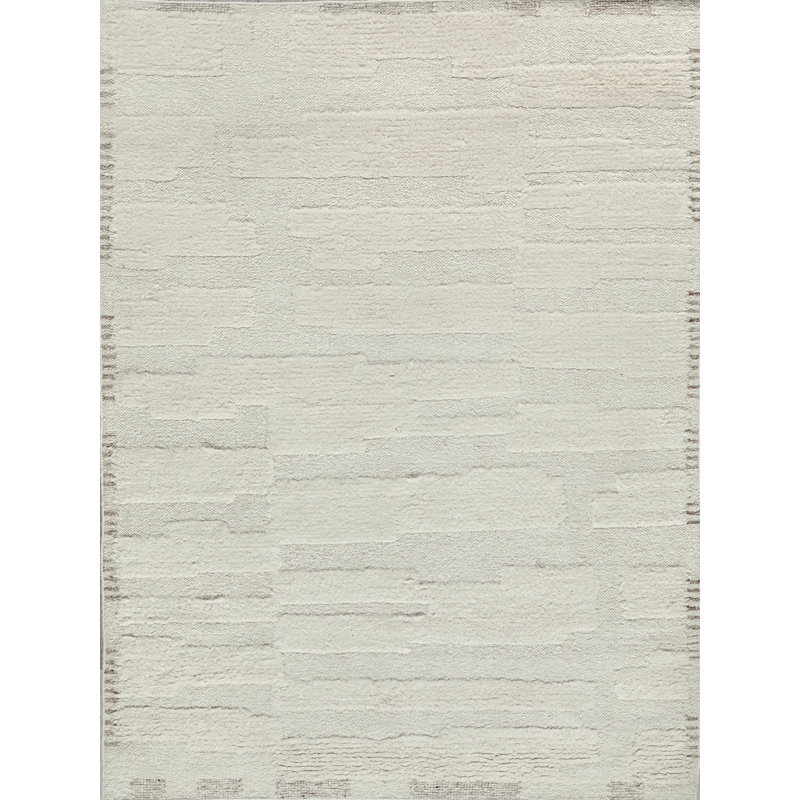 Cozi handloomed New Zealand Wool Ivory/Beige Area Rug, 8'X10'