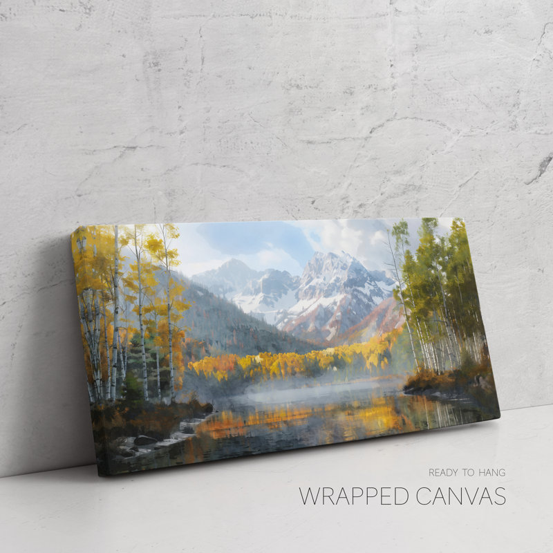 «Aspen Colorado Mountains», affiche, art mural horizontal, H 24 po x l 48 po x P 1,5 po, Toile tendue
