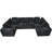 Comfortable Modular U-shaped Sectional Sofa, Black Polyester, Modern Spacious Design For Home
