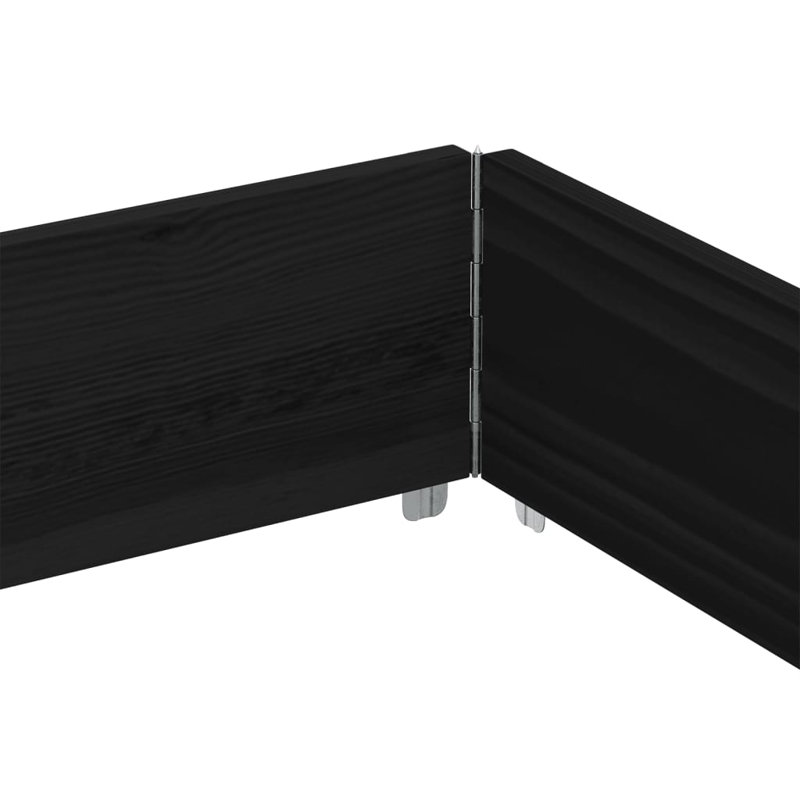 Corliss Wood Planter Box, 21.5cm H x 150cm W x 100cm D, Black