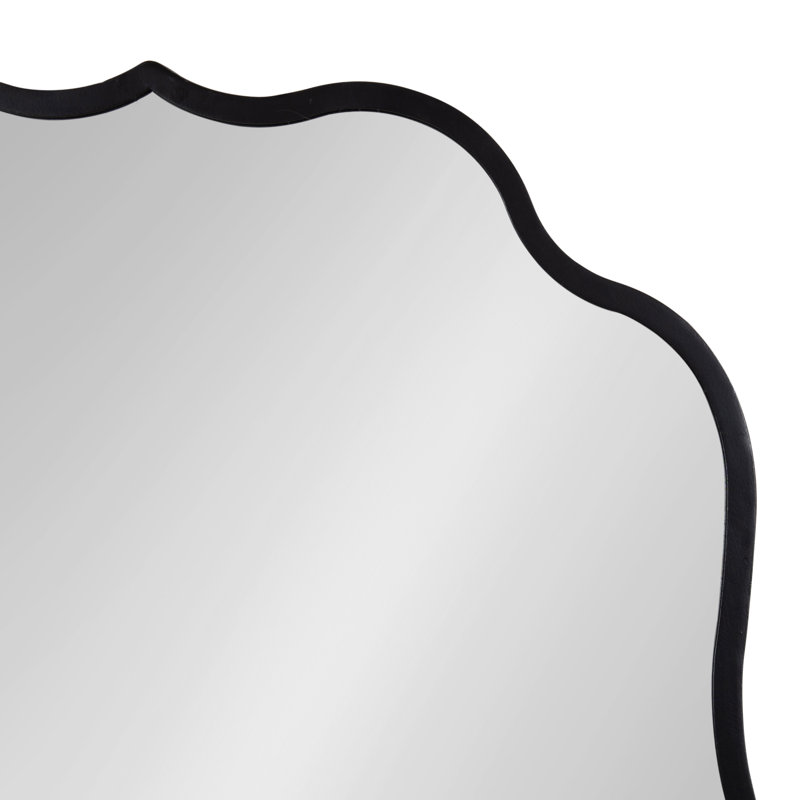 Emzley Metal Mirror, 30.25" x 24", Black