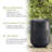 Cabot 23'' H Modern Solar Resin Outdoor Water Fountain with LED Lights