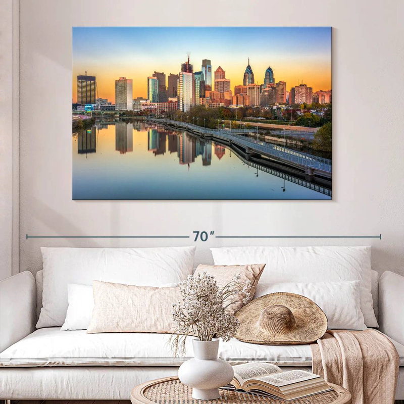Philadelphie, reflet de l'horizon, H 34 po x l 51 po