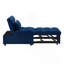 Canapé-lit simple multifonctionnel 4 en 1 avec poches de rangement, canapé-lit simple capitonné avec dossier réglable et coussins, méridienne convertible, bleu marine