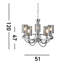 Cheung 5 - Light Waggon Wheel Chandelier