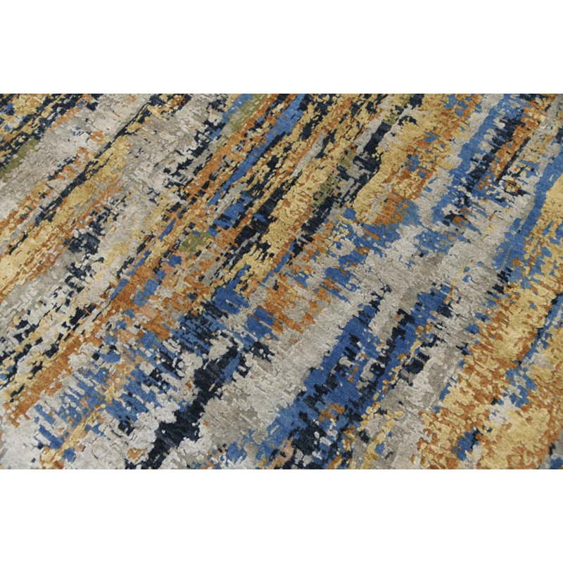 Contemporary One-of-a-Kind Rectangle 9 X 11'11" Hand Knotted Area Rug